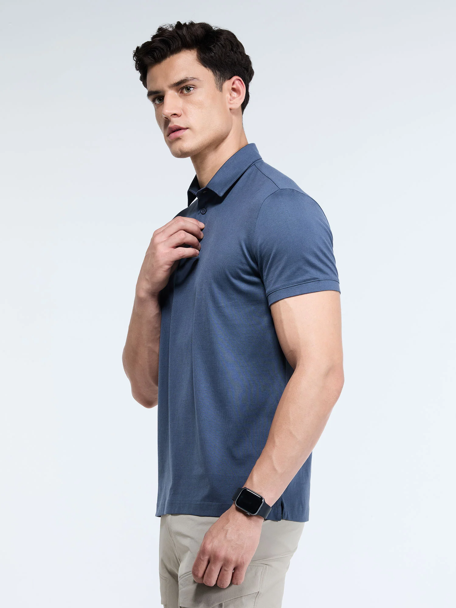 Ash Supima Polo T-Shirt - Regular Fit - Image 6