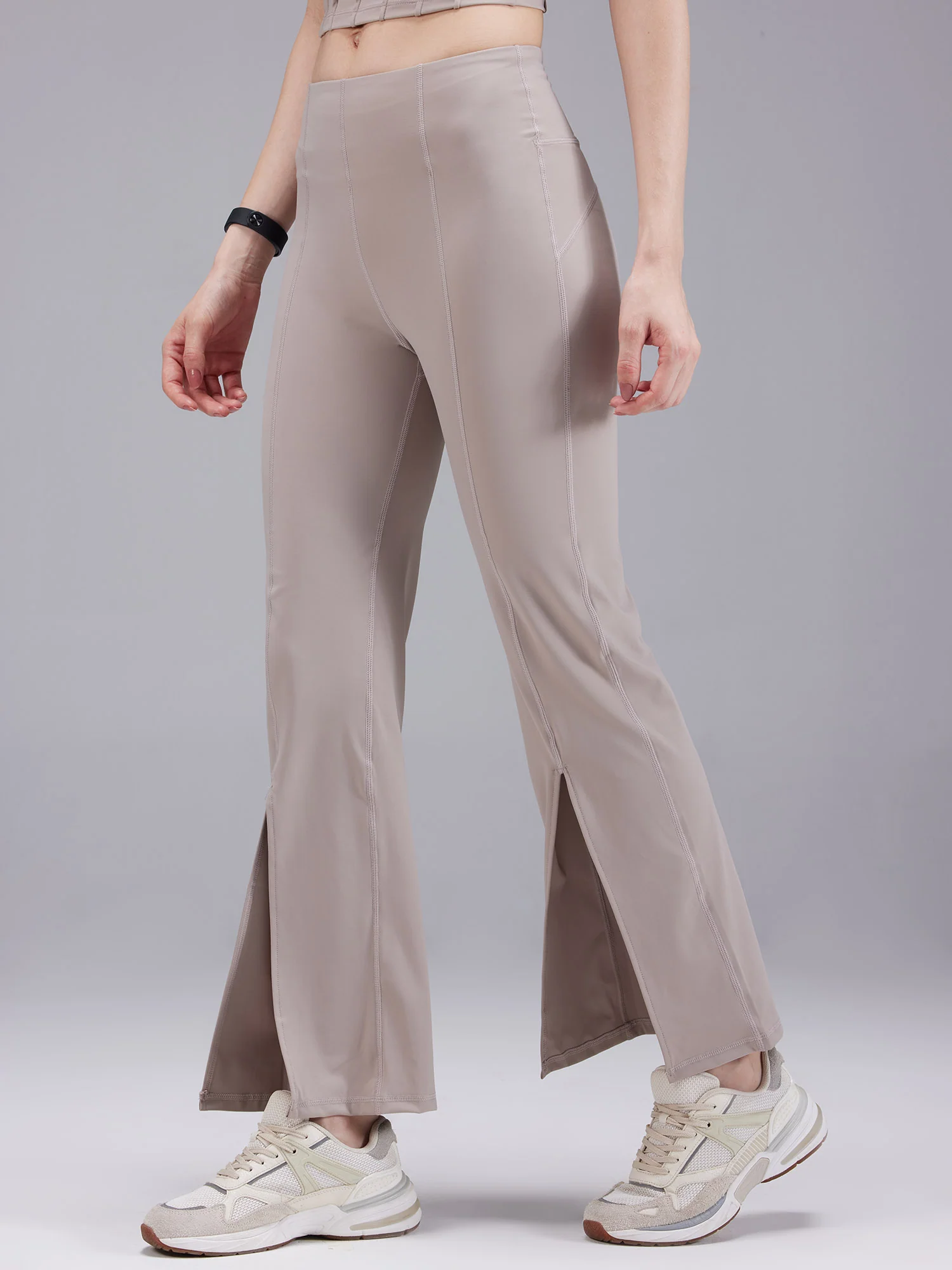 Beige Retro Flare Pants - Image 3
