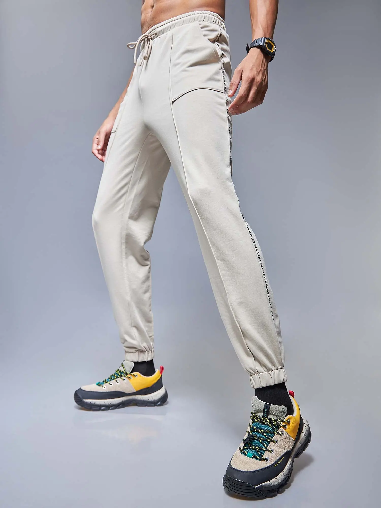 Beige Signature Sprint Joggers