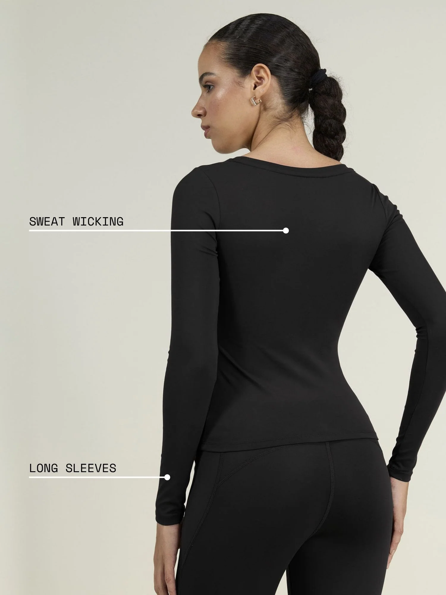 Black Sculpt Scoop Top - Image 4