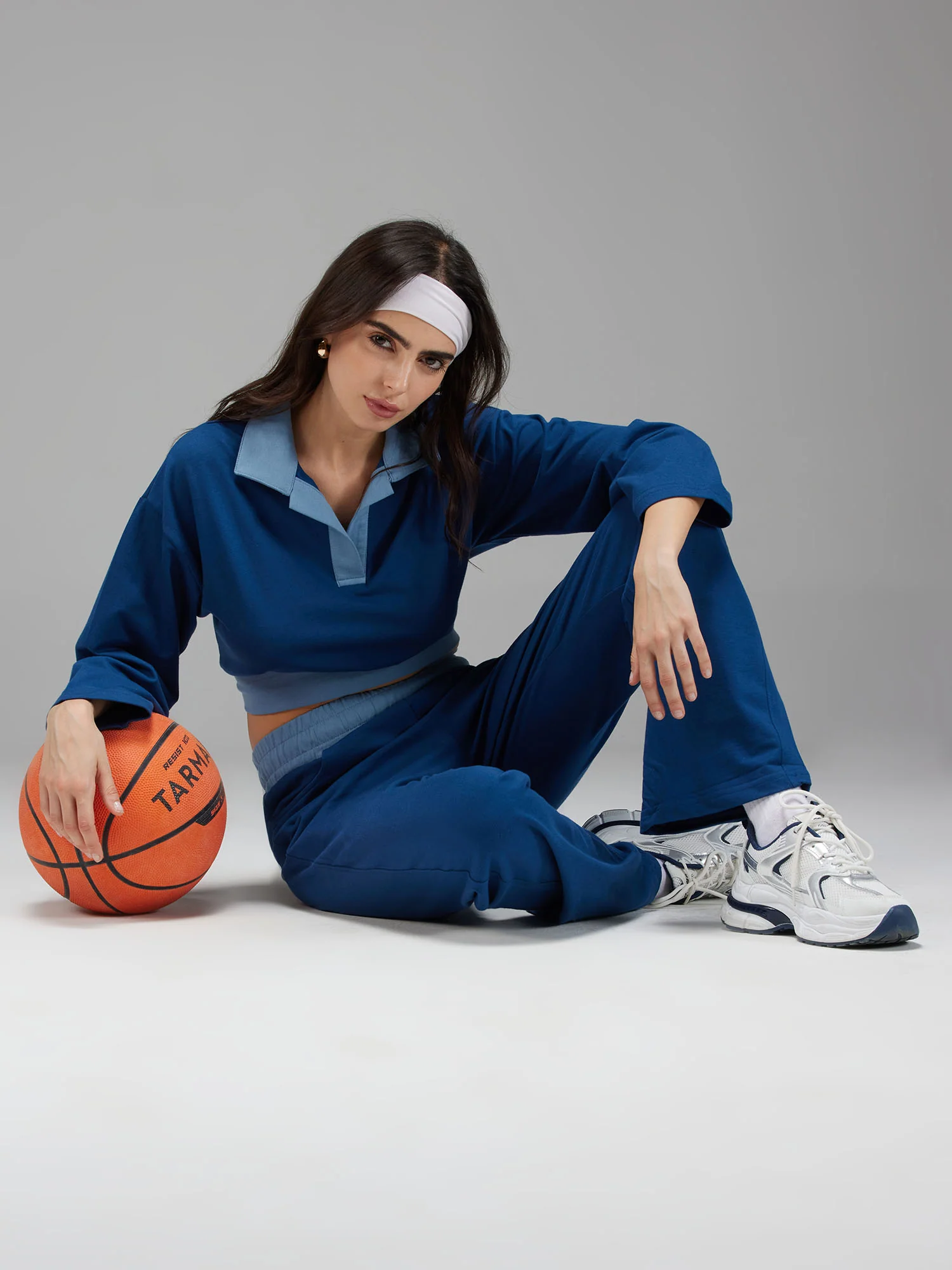Blue Boxy Polo Sweatshirt - Image 5