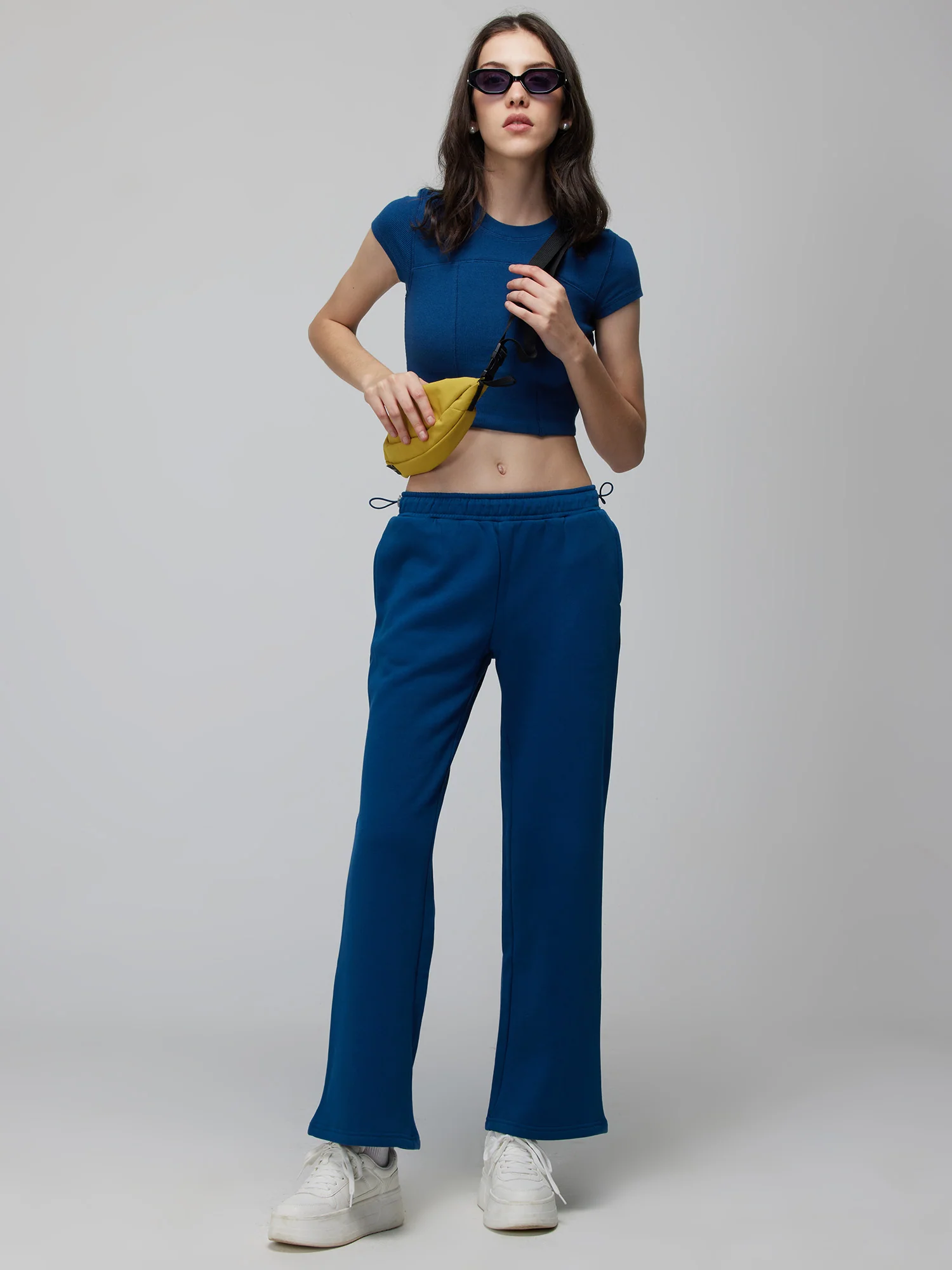 Blue Relaxed Wide Leg Pants - Image 2