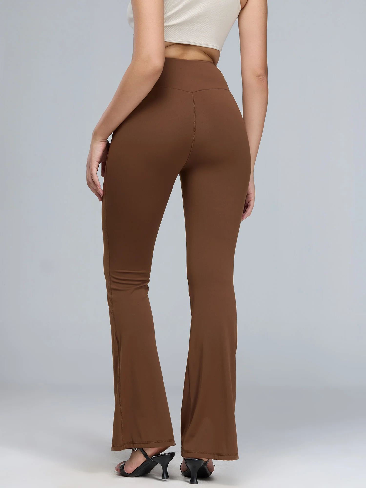 Brown Hourglass Flared Leggings - Image 28