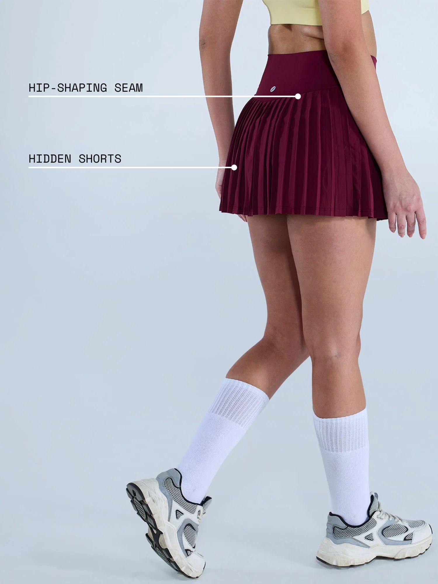 Cherry Plie Pleated Skort - Image 4