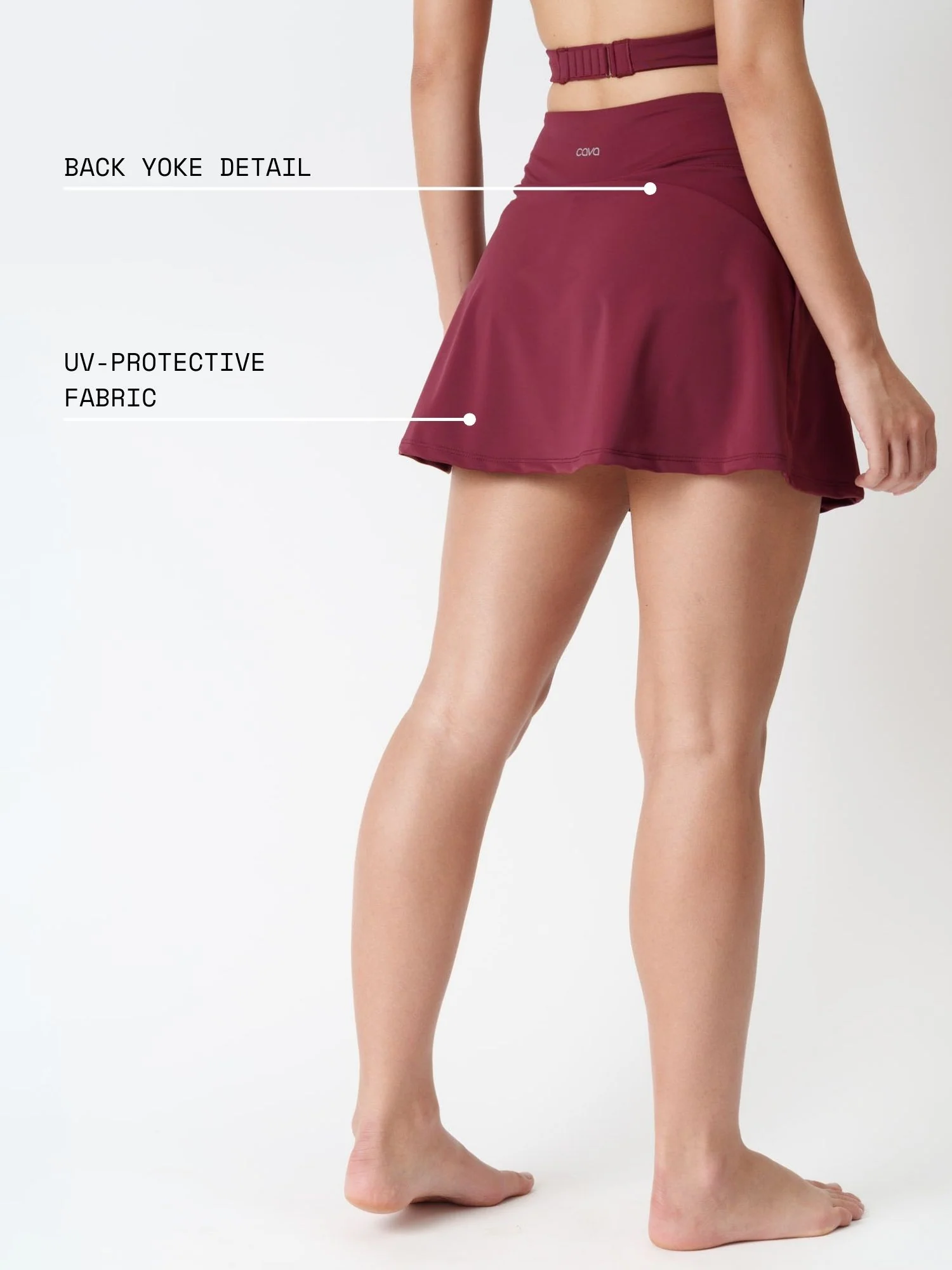 Cherry Ripple Swim Skorts - Image 4
