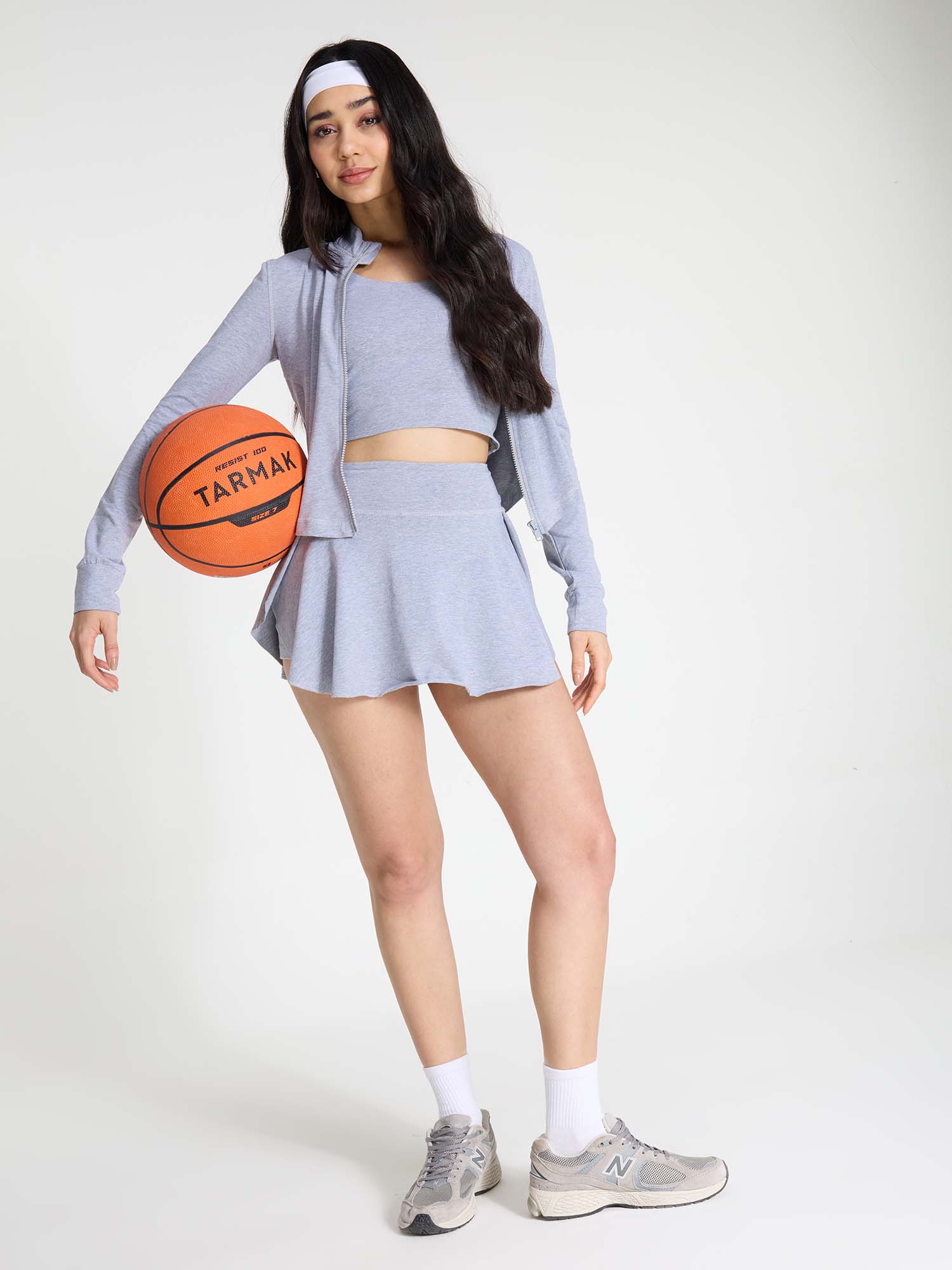 Grey Cotton Twirl Skorts - Image 2