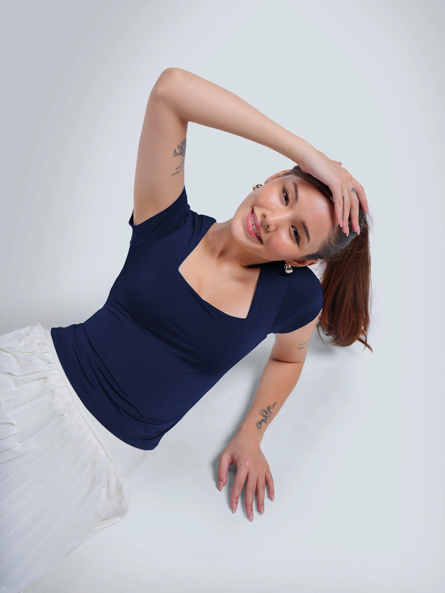 Navy Sculpt Built-In Top
