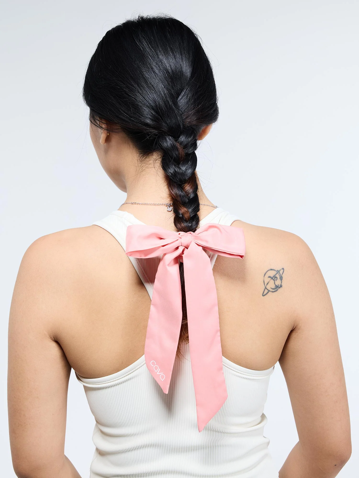 Pink Cava Bow Scrunchie - Image 2