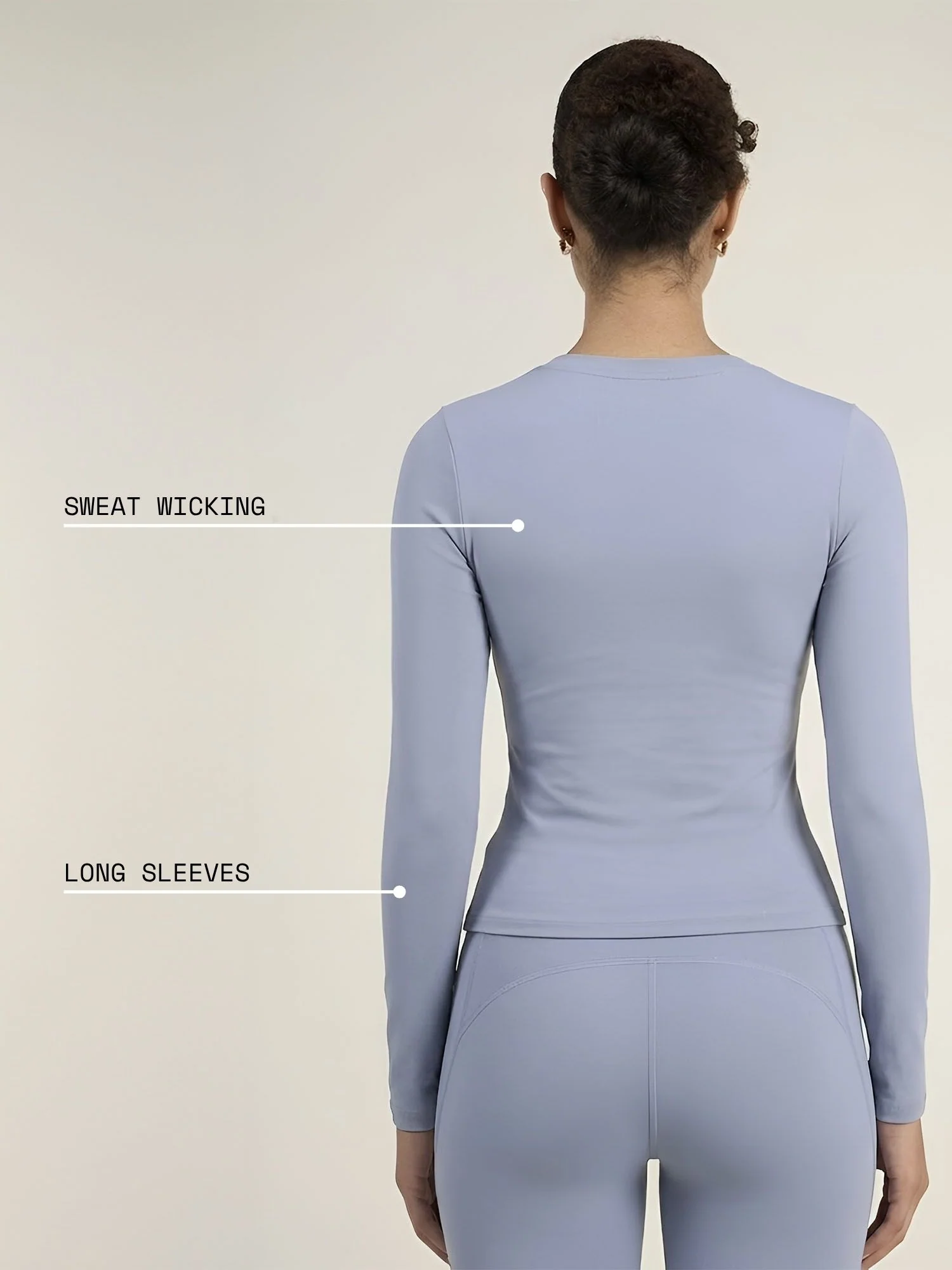 Storm Blue Sculpt V-Neck Top - Image 4
