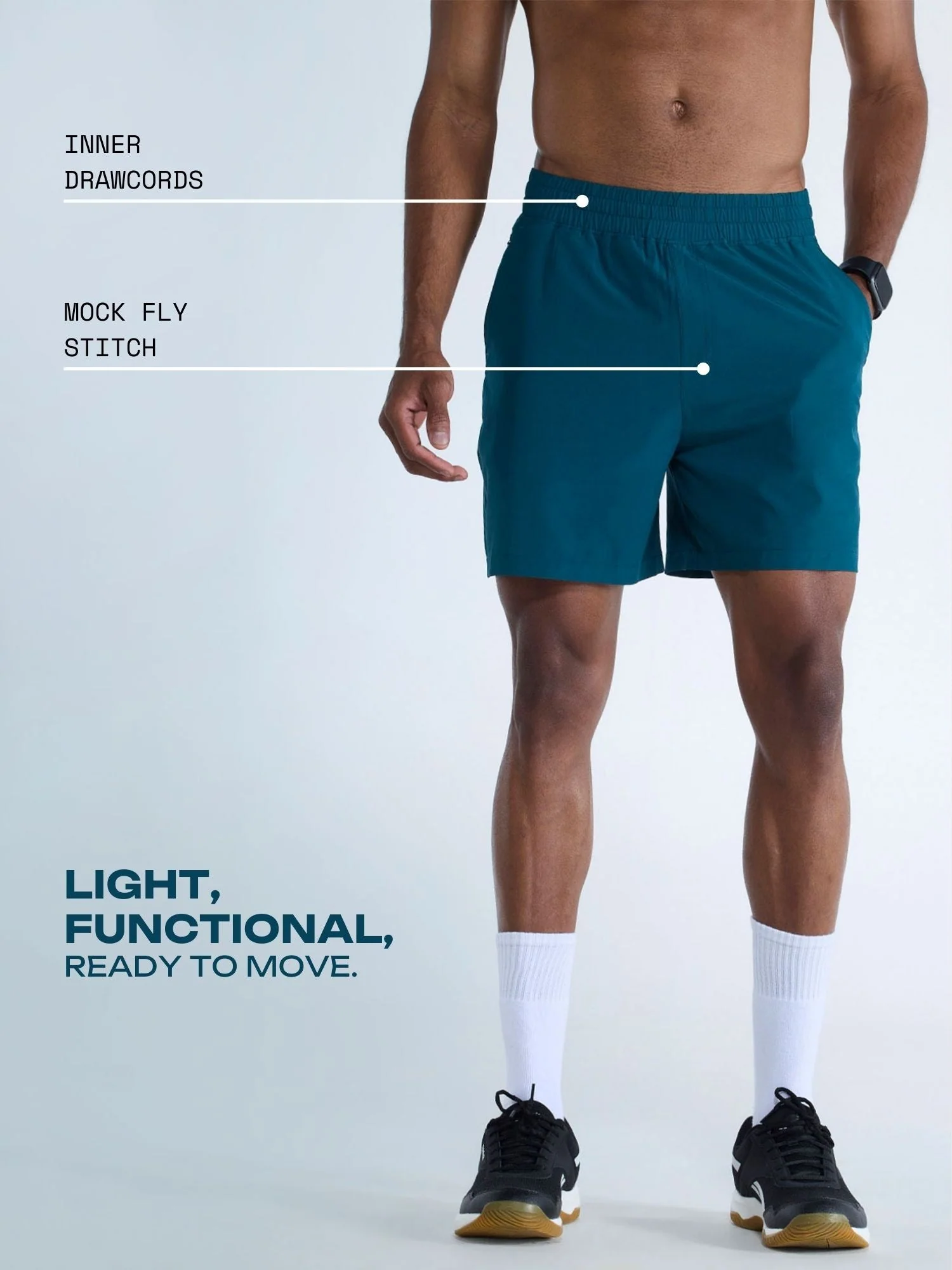 Teal 5" Pacer Shorts - Image 3