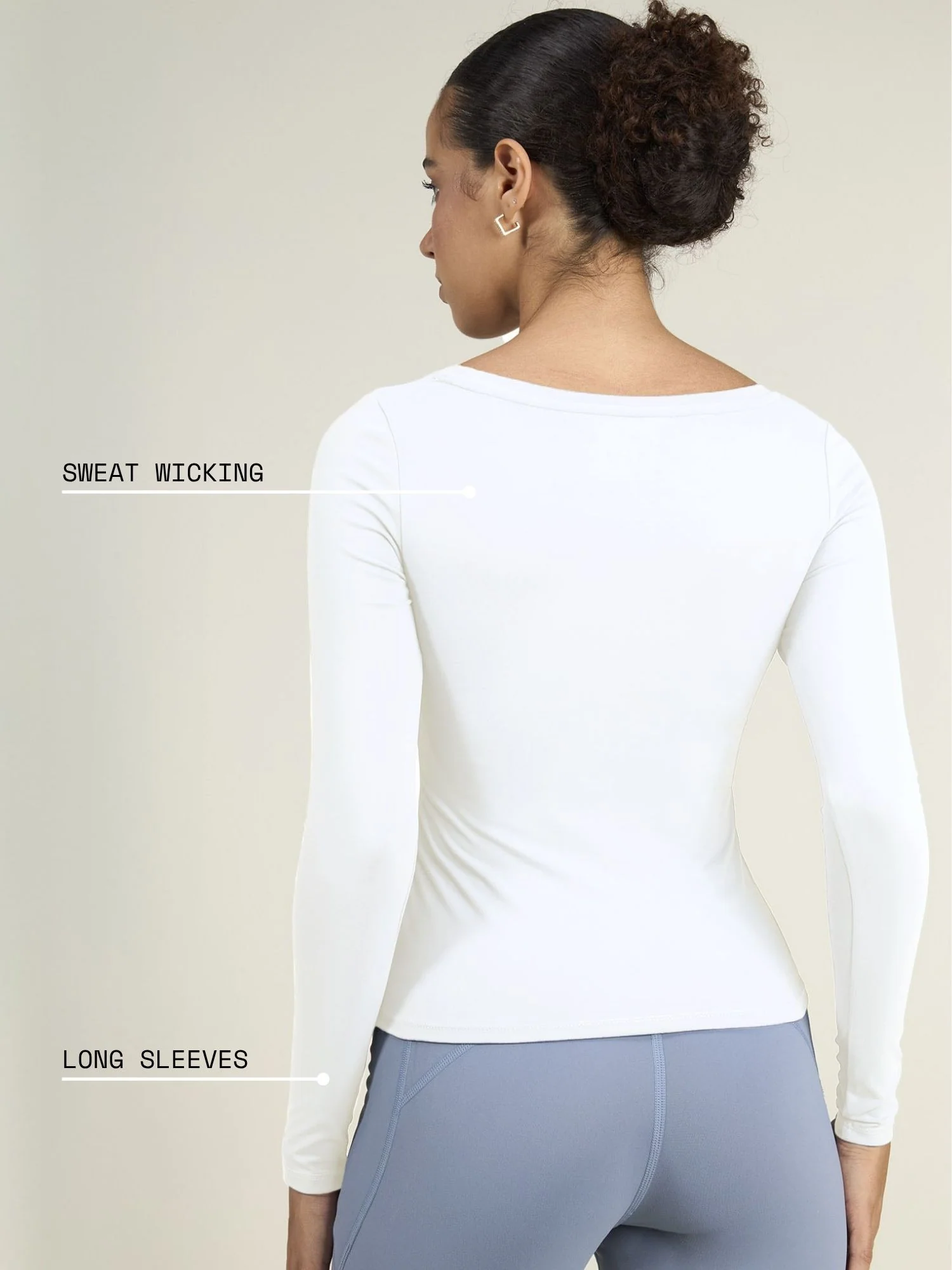 White Sculpt Scoop Top - Image 4