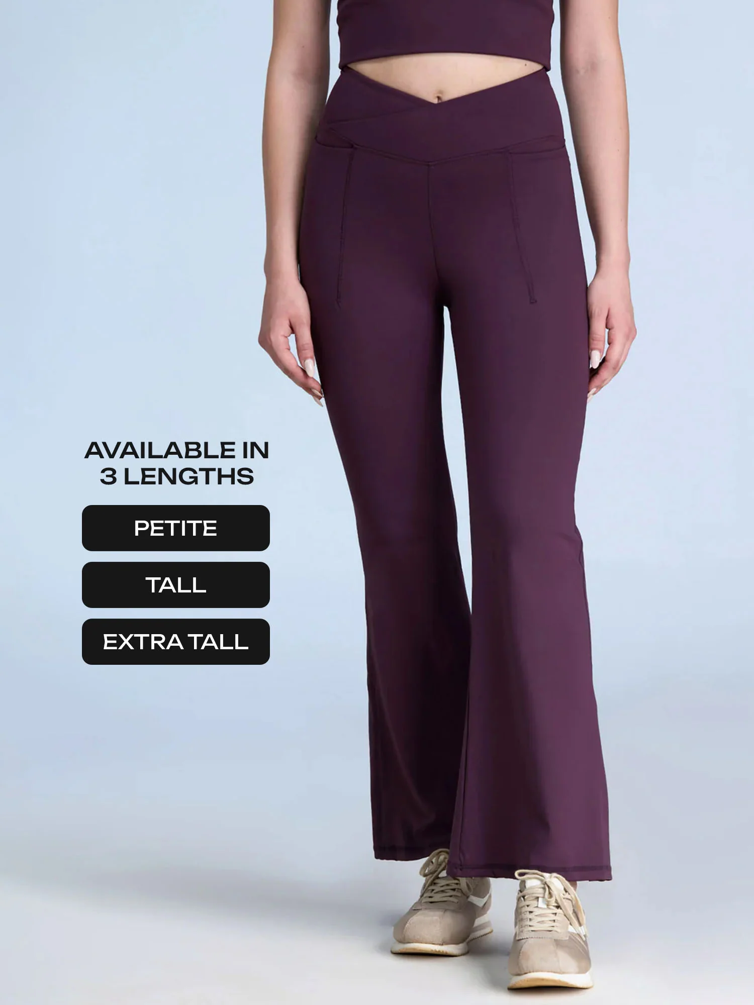 Wine Hourglass Flared Leggings