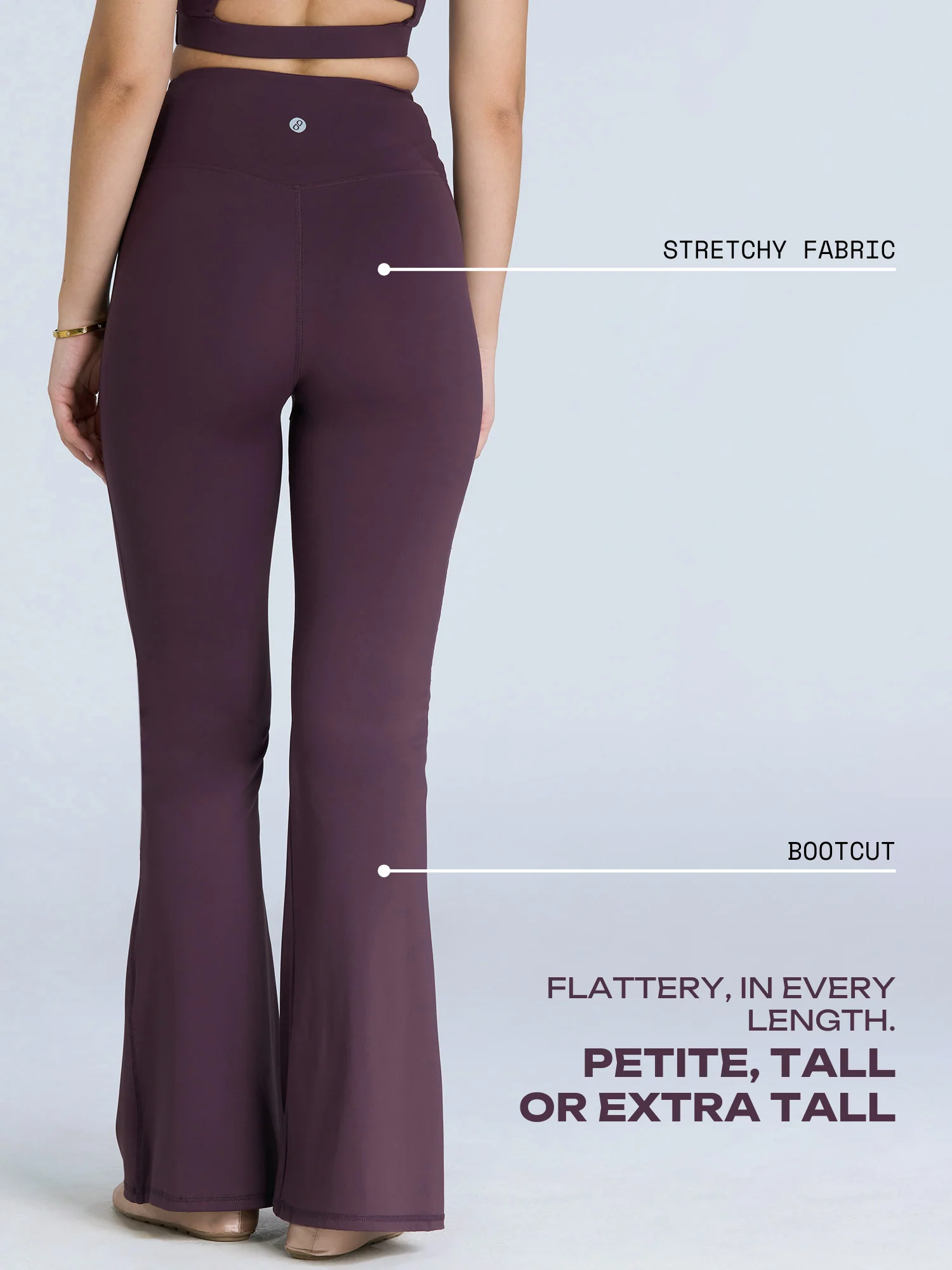 Wine Tall Hourglass Flared Leggings - Image 4