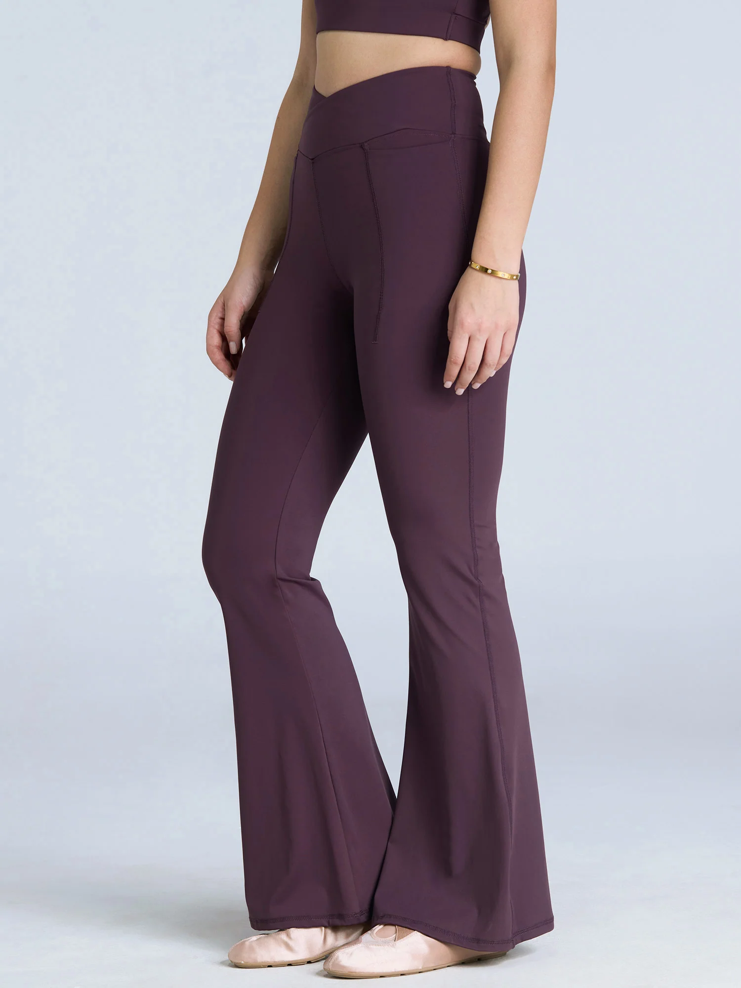 Wine Tall Hourglass Flared Leggings - Image 7