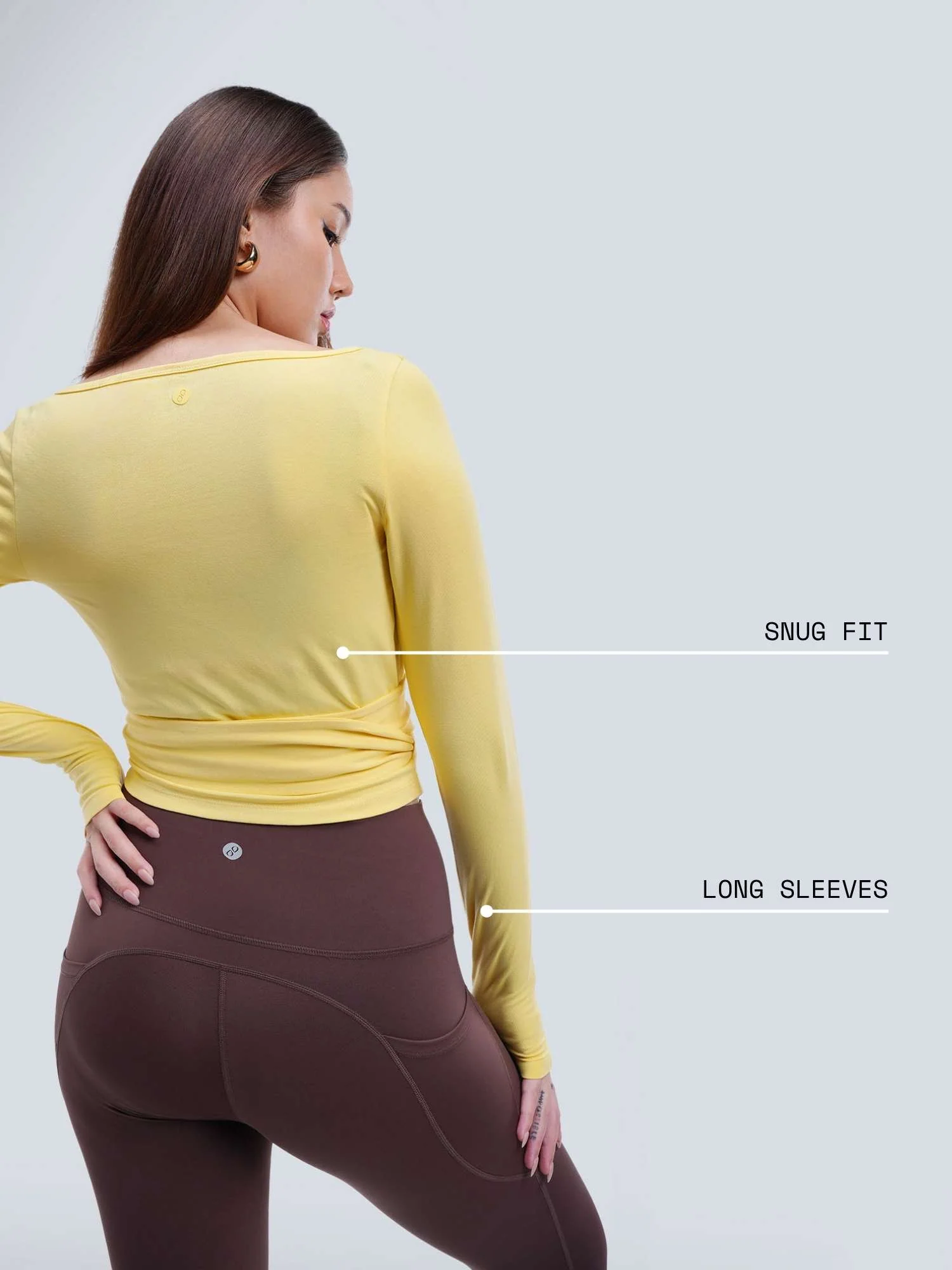 Yellow Cotton Wrap Top - Image 4